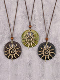 Water Drop Acrylic Pendant Leather Cord Necklace – Jewellery for Women