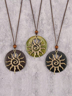 Water Drop Acrylic Pendant Leather Cord Necklace – Jewellery for Women