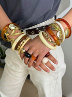 Vintage Resin Beaded Bracelet Stack – Fashion Jewellery for Women