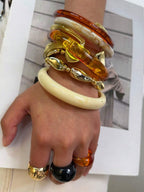 Vintage Resin Beaded Bracelet Stack – Fashion Jewellery for Women