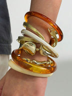 Vintage Resin Beaded Bracelet Stack – Fashion Jewellery for Women