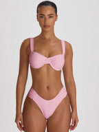 Ruched Side Cheeky Bikini Bottoms – Summer Beach Vacation Swimwear