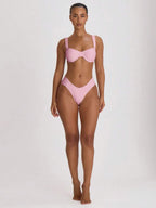 Ruched Side Cheeky Bikini Bottoms – Summer Beach Vacation Swimwear