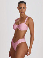 Underwire Ruched Cup Push-Up Bikini Top – Summer Beach Vacation Swimwear