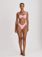 Underwire Ruched Cup Push-Up Bikini Top – Summer Beach Vacation Swimwear