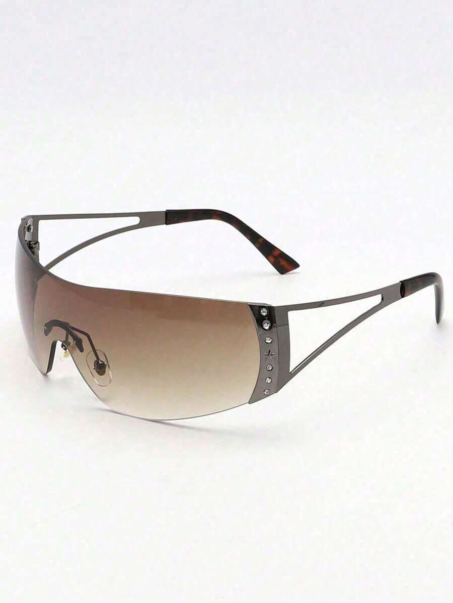 Frameless Oval Fashion Glasses – Casual Versatile Eyewear for Women