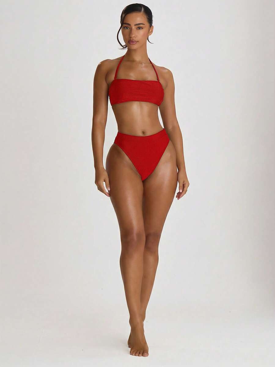 High Waist High Leg Cheeky Bikini Bottoms – Summer Beach Vacation Swimwear