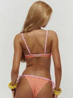 Gingham Frill Tie Side Bikini Bottoms – Summer Beach Vacation Swimwear