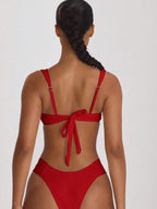 Underwire Ruched Cup Push-Up Bikini Top – Summer Beach Vacation Swimwear