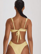 Underwire Ruched Cup Push-Up Bikini Top – Summer Beach Vacation Swimwear