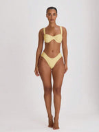 Underwire Ruched Cup Push-Up Bikini Top – Summer Beach Vacation Swimwear