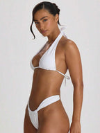 Thick Strap Ruched Cheeky Bikini Bottoms – Summer Beach Vacation Swimwear