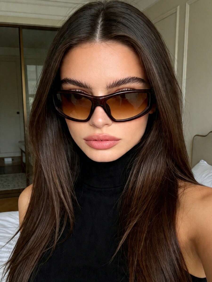 Small Frame Wrap Fashion Glasses – Y2K Eyewear for Women