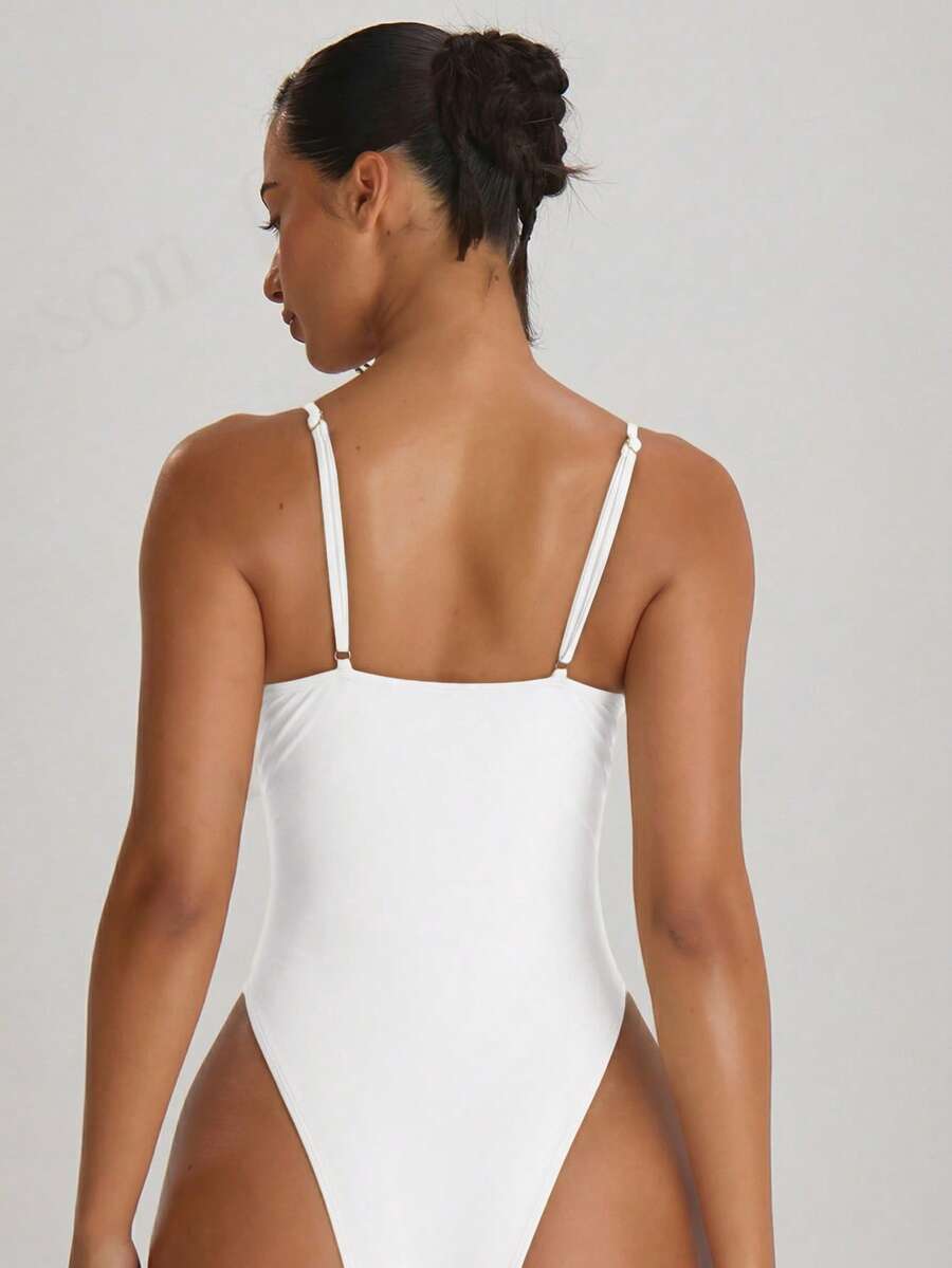 Underwire Cup High Leg Cheeky One-Piece Swimsuit – Boho Summer Beach Swimwear