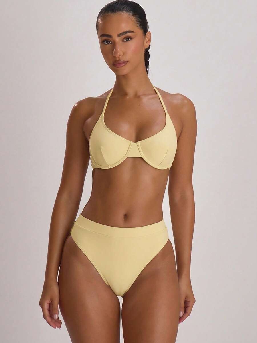 High Waist High Leg Cheeky Bikini Bottoms – Summer Beach Vacation Swimwear