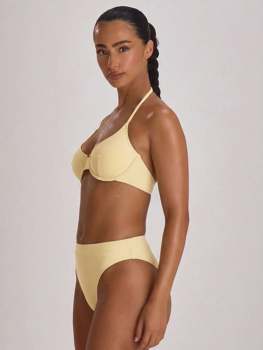 High Waist High Leg Cheeky Bikini Bottoms – Summer Beach Vacation Swimwear
