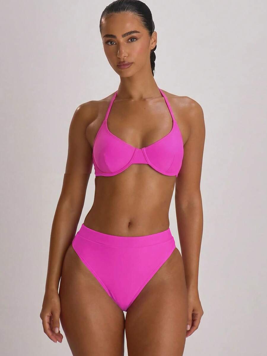 High Waist High Leg Cheeky Bikini Bottoms – Summer Beach Vacation Swimwear