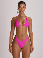 High Leg Dipped Front Thong Bikini Bottoms – Summer Beach Vacation Swimwear