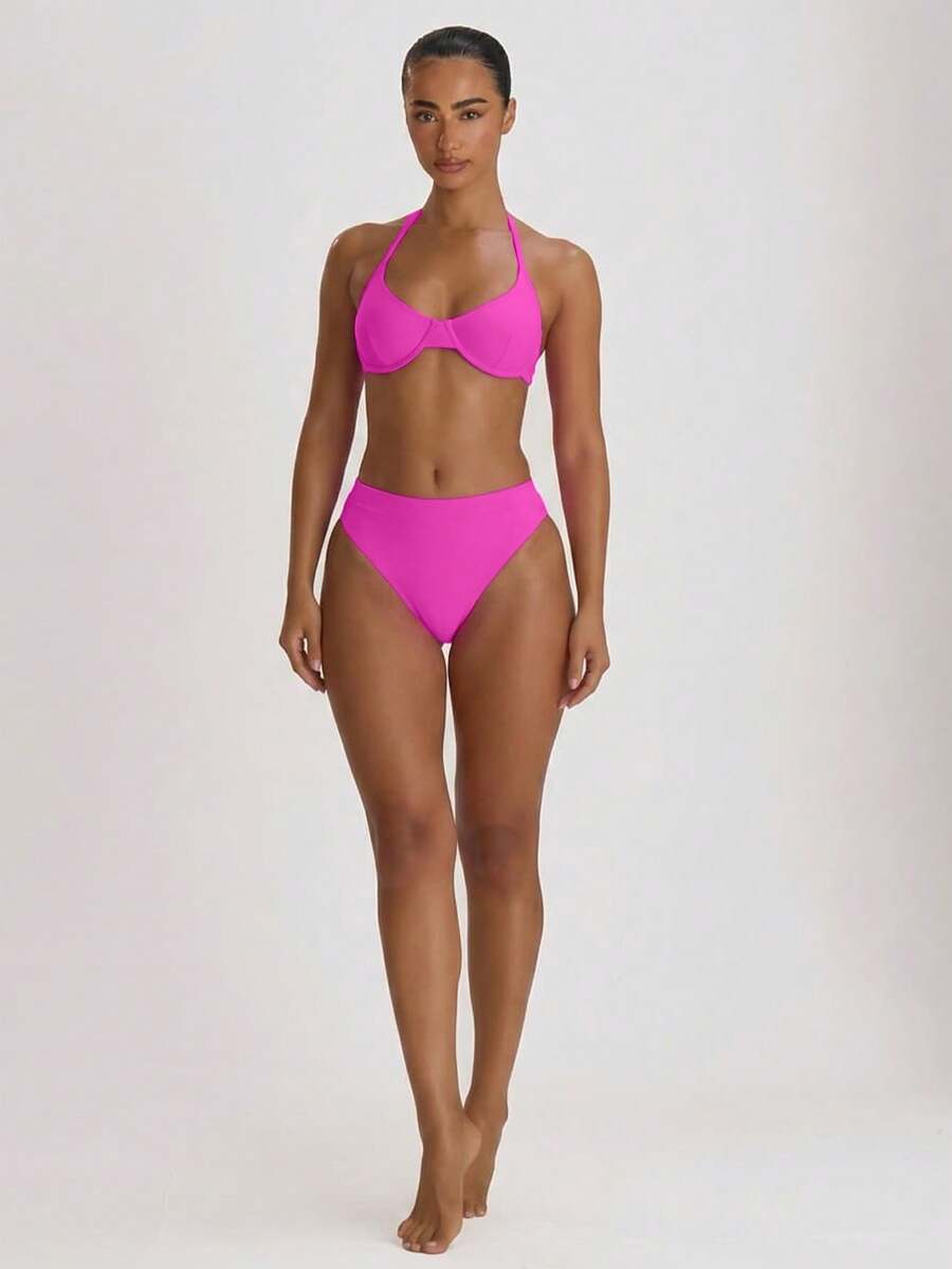 High Waist High Leg Cheeky Bikini Bottoms – Summer Beach Vacation Swimwear