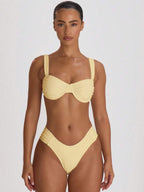 Ruched Side Cheeky Bikini Bottoms – Summer Beach Vacation Swimwear