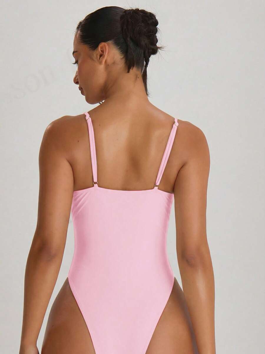 Underwire Cup High Leg Cheeky One-Piece Swimsuit – Boho Summer Beach Swimwear