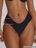 Ruched Side Cheeky Bikini Bottoms – Summer Beach Vacation Swimwear