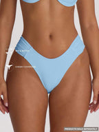 Ruched Side Cheeky Bikini Bottoms – Summer Beach Vacation Swimwear