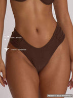 Ruched Side Cheeky Bikini Bottoms – Summer Beach Vacation Swimwear