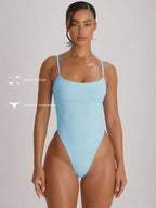 Strappy Binding High Leg Cheeky Swimsuit – Summer Beach Vacation Swimwear