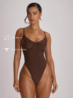 Underwire Cup High Leg Cheeky One-Piece Swimsuit – Boho Summer Beach Swimwear
