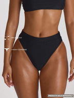 High Waist High Leg Cheeky Bikini Bottoms – Summer Beach Vacation Swimwear