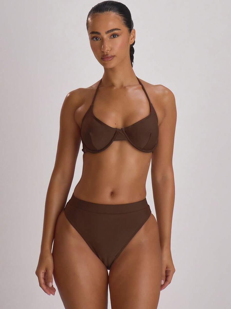 High Waist High Leg Cheeky Bikini Bottoms – Summer Beach Vacation Swimwear