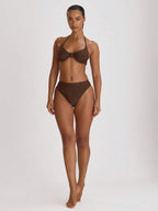 High Waist High Leg Cheeky Bikini Bottoms – Summer Beach Vacation Swimwear