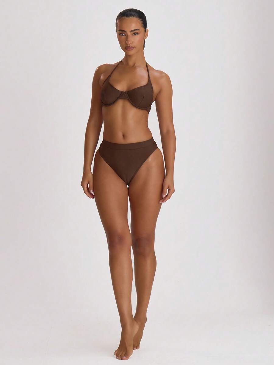 High Waist High Leg Cheeky Bikini Bottoms – Summer Beach Vacation Swimwear