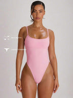 Strappy Binding High Leg Cheeky Swimsuit – Summer Beach Vacation Swimwear