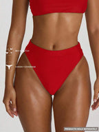 High Waist High Leg Cheeky Bikini Bottoms – Summer Beach Vacation Swimwear