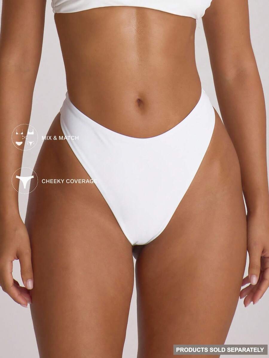High Coverage Cheeky Bikini Bottoms – Summer Beach Vacation Swimwear