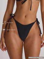 Tie Side Scooped Front Thong Bikini Bottoms – Summer Beach Vacation Swimwear