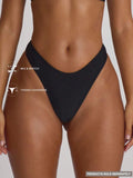 High Leg Dipped Front Thong Bikini Bottoms – Summer Beach Vacation Swimwear