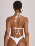 High Leg Dipped Front Thong Bikini Bottoms – Summer Beach Vacation Swimwear