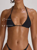 Micro Triangle Halterneck Tie Bikini Top – Summer Beach Vacation Swimwear