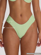 Ruched Side Cheeky Bikini Bottoms – Summer Beach Vacation Swimwear
