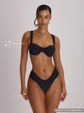 Underwire Ruched Cup Push-Up Bikini Top – Summer Beach Vacation Swimwear