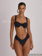 Underwire Ruched Cup Push-Up Bikini Top – Summer Beach Vacation Swimwear