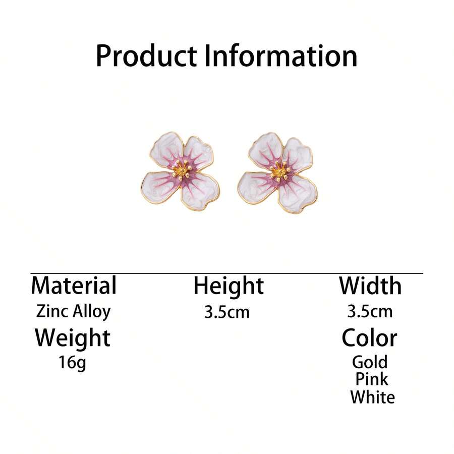 Tie Dye Drip Flower Asymmetric Stud Earrings – Jewellery for Women