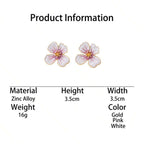 Tie Dye Drip Flower Asymmetric Stud Earrings – Jewellery for Women