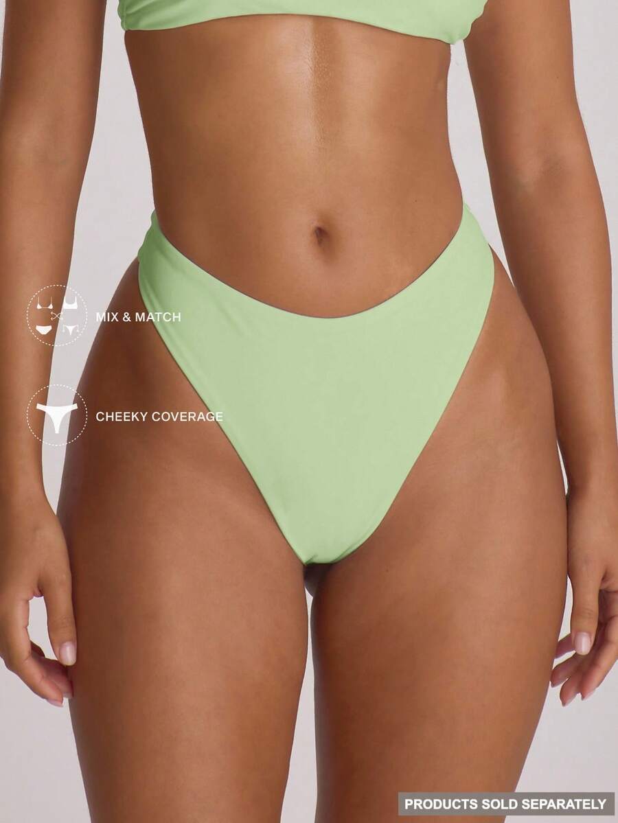 High Coverage Cheeky Bikini Bottoms – Summer Beach Vacation Swimwear