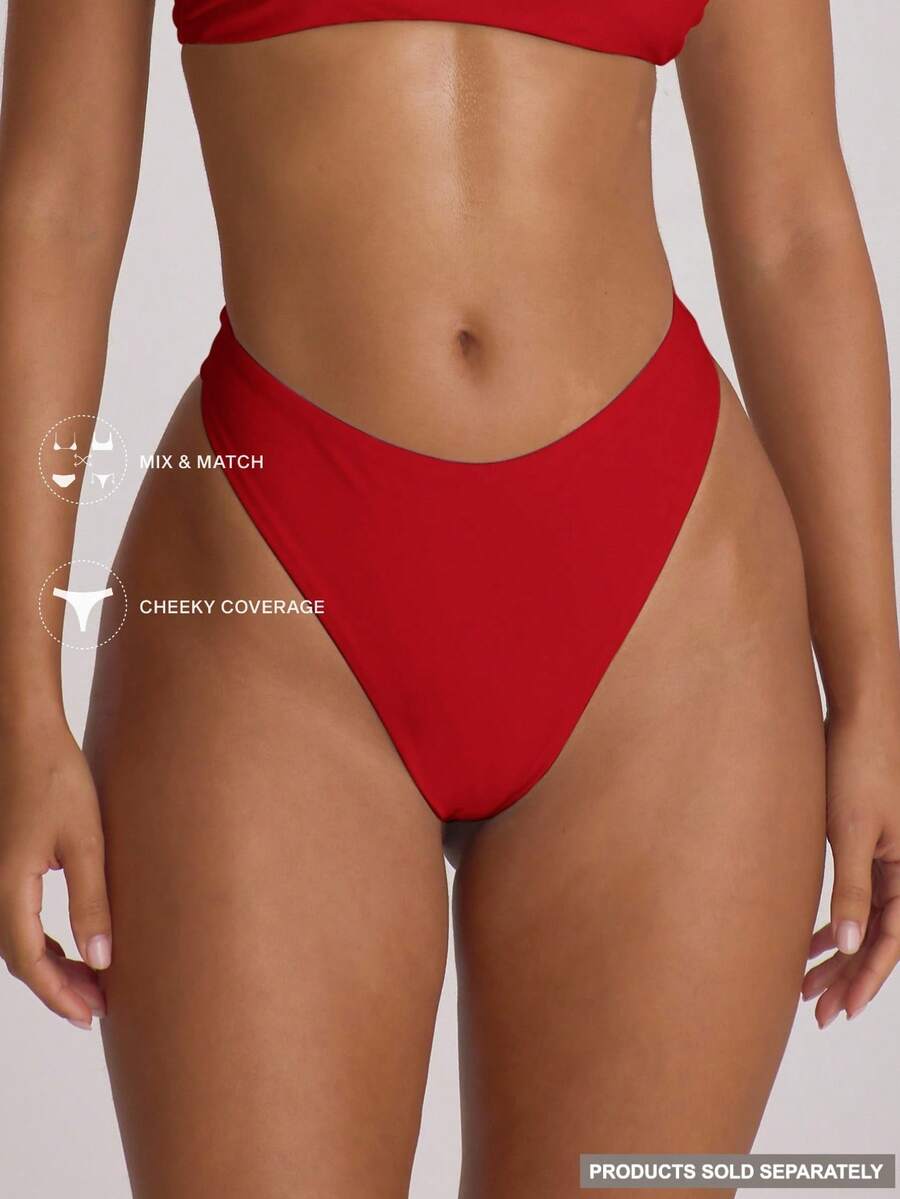 High Coverage Cheeky Bikini Bottoms – Summer Beach Vacation Swimwear