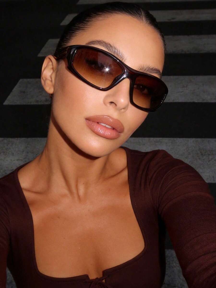 Small Frame Wrap Fashion Glasses – Y2K Eyewear for Women