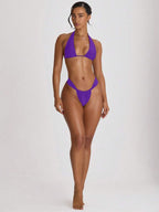 Thick Strap Ruched Cheeky Bikini Bottoms – Summer Beach Vacation Swimwear